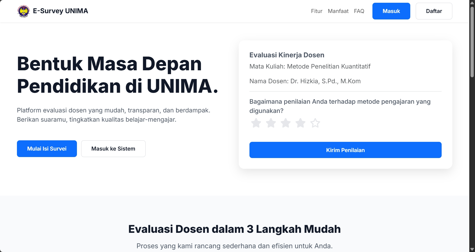 E-Survey UNIMA
